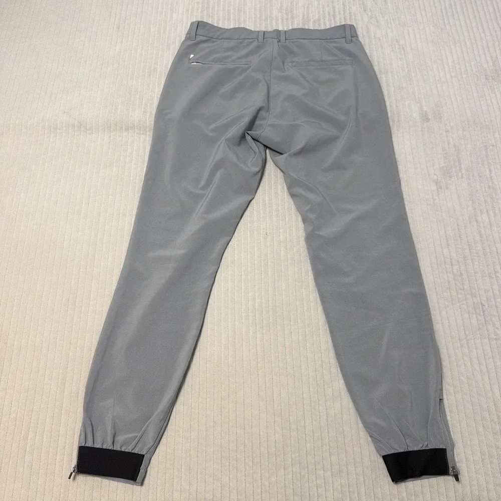 Primo Pants Mens 31 Short Gray Golf Joggers Performance Stretch Ankle Zip 31x29